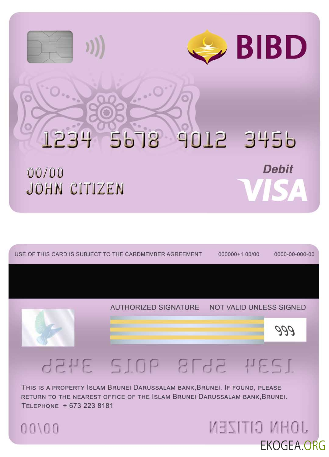 Brunei Bank Islam Brunei Darussalam carte de débit visa bancaire